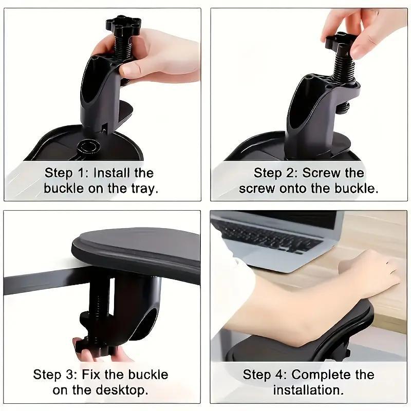 Ergonomic Adjustable Handrail Expander, Comfortable Keyboard & Mouse Elbow & Wrist Support, Perfect for Office and Gaming 2