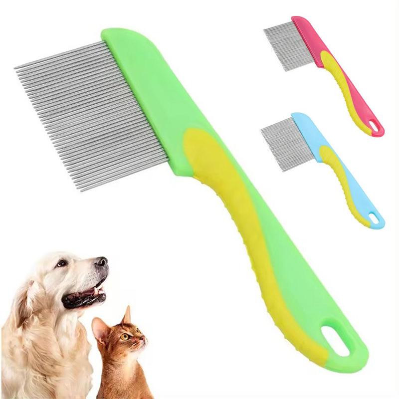 Product Introduction of Pet Flea Comb Dog Cat Hair Comb Stainless Steel Needle Comb Fur P9O2 11
