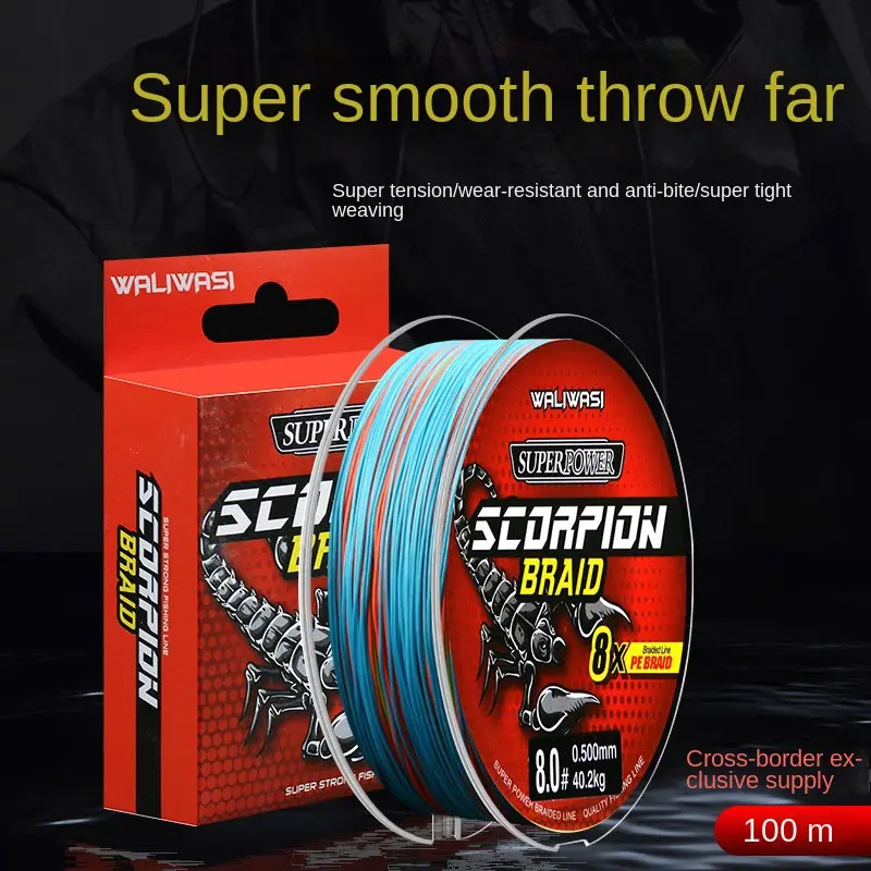 Dây Chính Câu Cá, Ngoài Trời, Dài 100 M, Thích Hợp Để Câu Cá Mồi, Dây Bện, Mạnh Mẽ, Thích Hợp Để Ném Ngựa, Cuộn Câu Cá, Kéo Siêu Mạnh, Thiết Bị Câu Cá