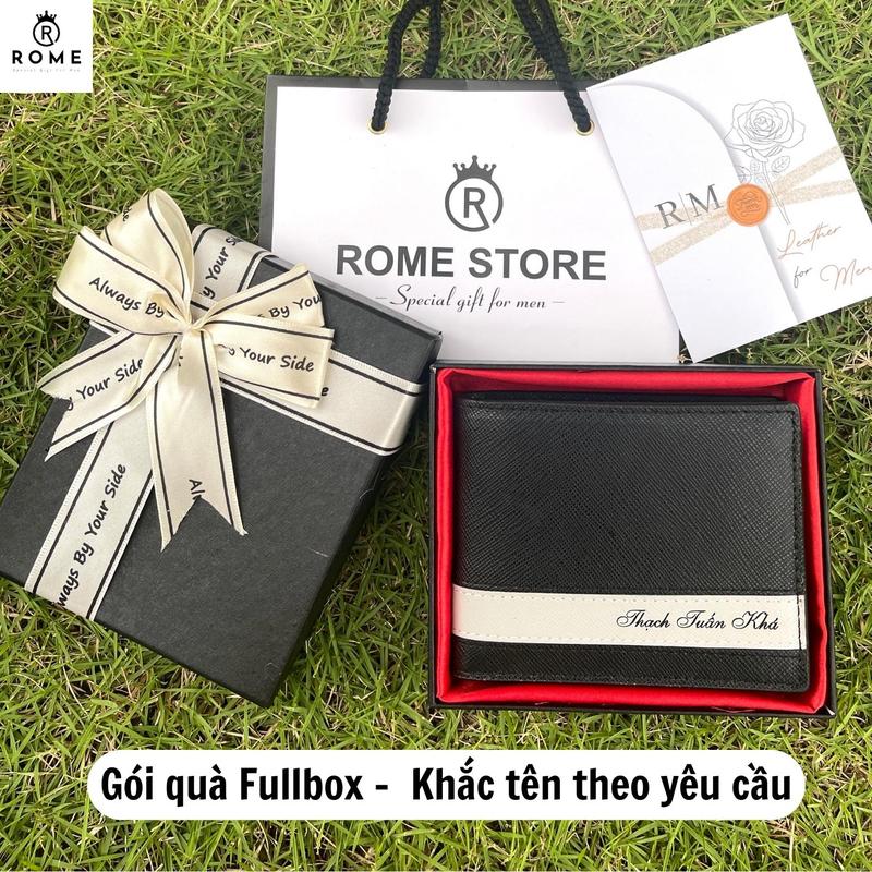 [VÍ BÁN CHAY] Ví Nam Khắc Tên Theo Yêu Cầu Fullbox Chất Liệu Da Bò Saffiano, Đen Xanh Kích Thước 9,5x11cm, Bảo Hành 12 Tháng, Tặng Túi Thiệp Hộp Quà Sang Trọng Quà Tặng Kỉ Niệm Ý Nghĩa