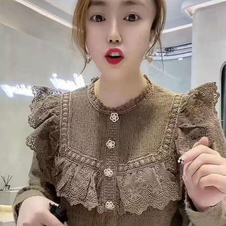 Áo ren bèo viền A8 hàng Qc - Chất ren lông cao cấp  Women