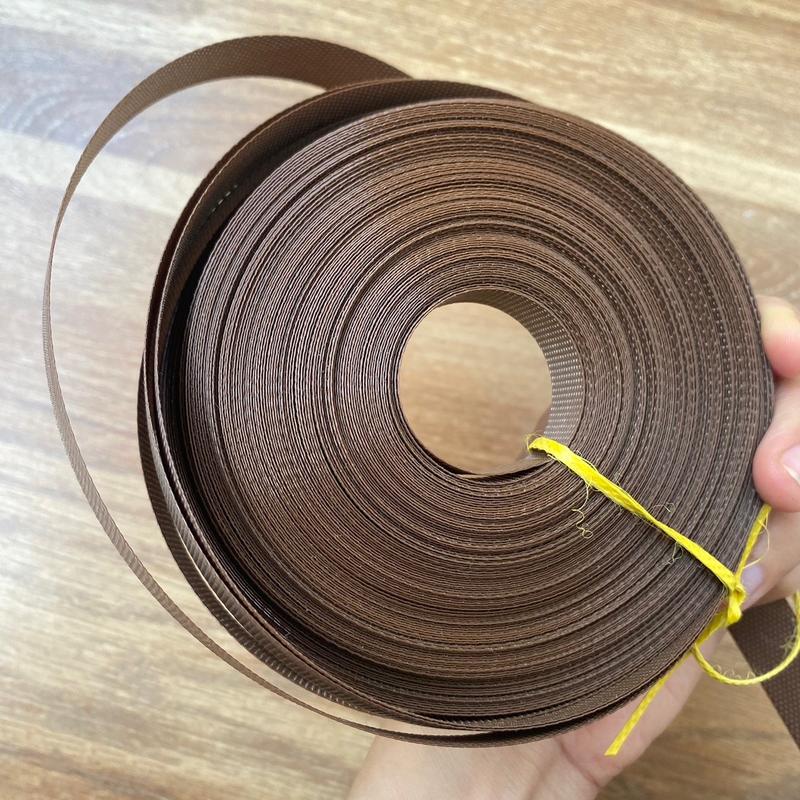 Dây nhựa Đan giỏ túi màu nâu bản 1,5cm phong cách vintage, tote - phụ kiện túi xách chất lượng 5