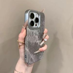 Ốp Điện Thoại Tương Thích Với Màu Xanh Denim Cổ Điển 13 iPhone Và 16 Pro, Hàng Mới Về, Che Phủ Toàn Bộ, T3B01-01, Thích Hợp Cho iPhone 15 Pro Max Và 14