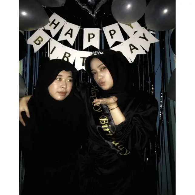 Sepaket mahkota dan selempang ulang tahun/2in1 Selempang happy birthday / fashion birthday party mahkota dan selempang / selendang ulang tahun / mahkota Princess birthday