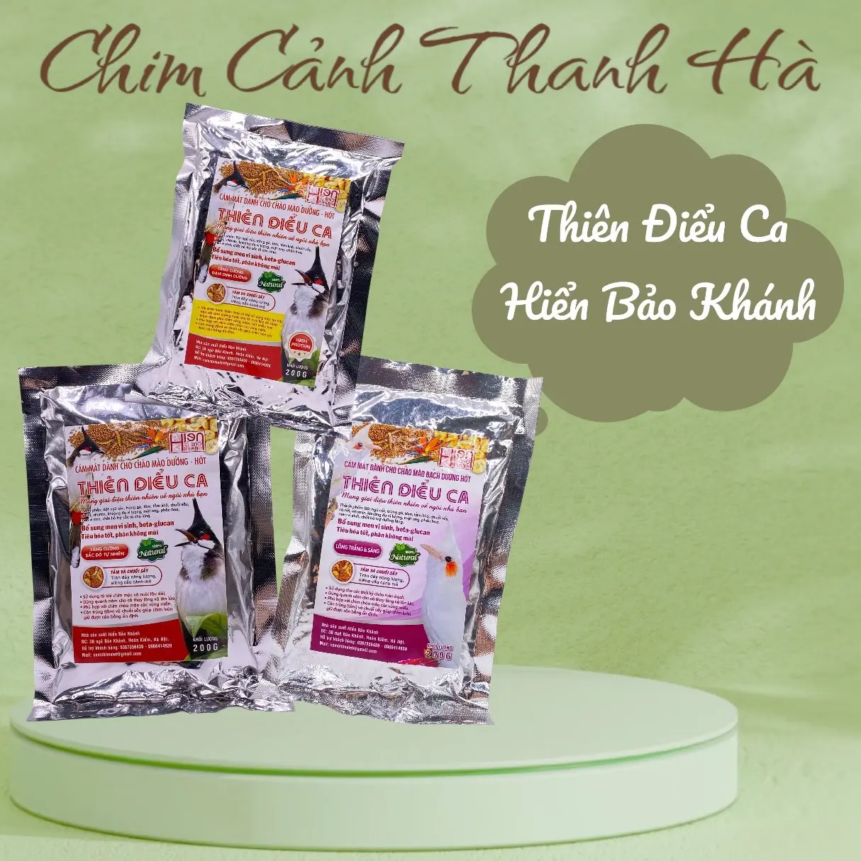 Thiên Điểu Ca Cám Chim Chào Mào - Thức ăn chim cảnh - thương hiệu Hiển Bảo Khánh