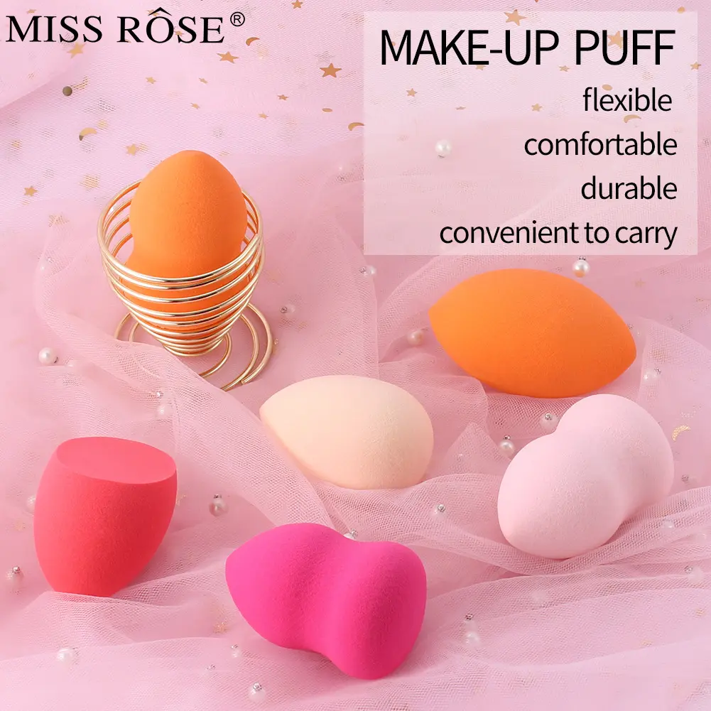 Cosmetic Egg Makeup Tools Wet and Dry Makeup and Face Wash Sponge Egg Water Drop Gourd Oblique Cut Powder Puff Sponge Flutter