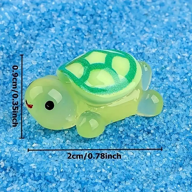 3D Turtle Design Glowing Night Light Resin Party Gift, 30pcs/set Cute Turtle Party Gift, Universal Holiday Decoration, No Need for Electric Night Light Crafts Decoration 1