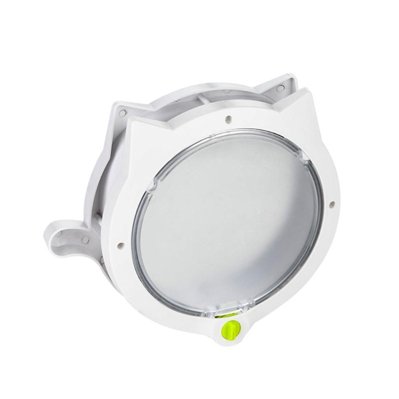 Product Introduction of Lovely Small Round Cat Door with 4-way Lock Plastic Window Lockable Cat Crates Safe Dog Gate Access Pet Supplies Pet Supplies 3