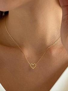 Collar con Colgante en Forma de Corazón para Mujer, Bisutería de Moda para Fiesta, Decoración Diaria de Ropa, Joyería Exquisita y Comodín para Regalo de Cumpleaños