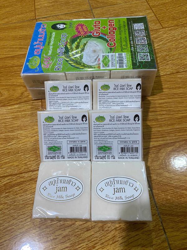 COMBO 24 BÁNH Xà phòng tắm gạo JAM Thái Lan