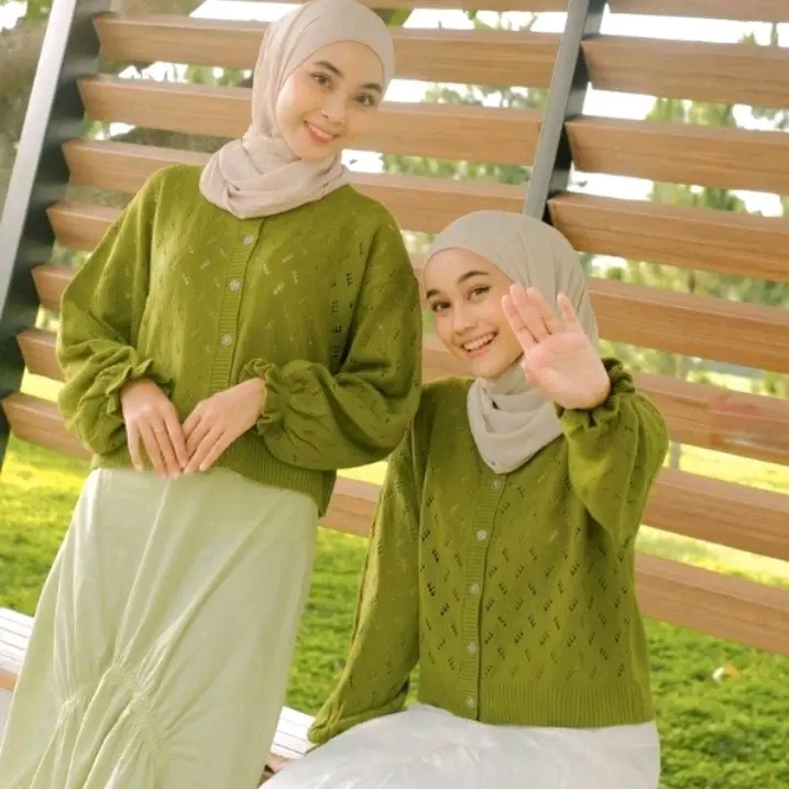 POPYCARDY/CARDIGAN RAJUT WANITA/ATASAN RAJUT WANITA/CARDIGAN KANCING Polos Santai 8