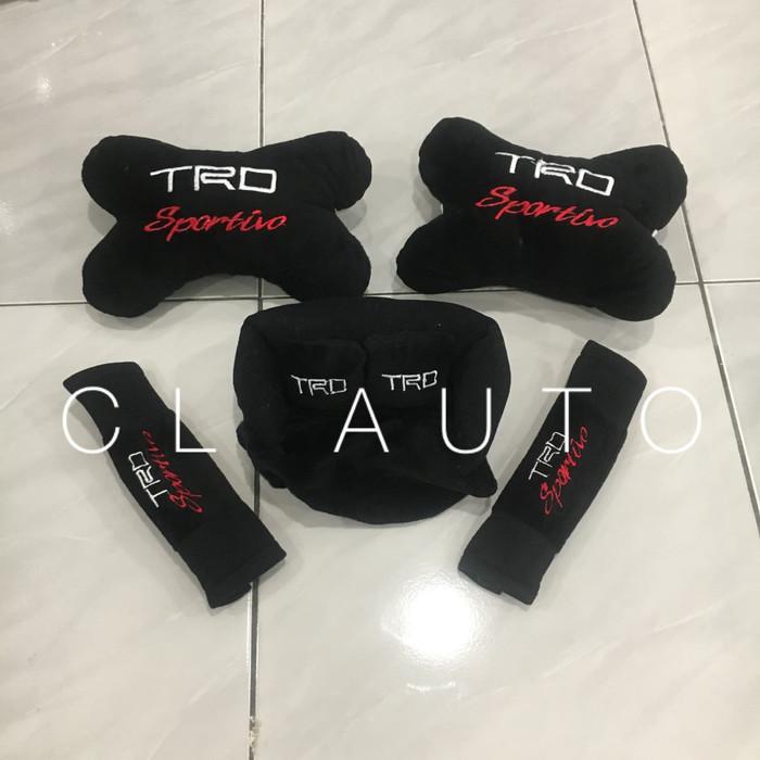 Product Introduction of Bantal Headrest Mobil 3in1 Motif Tulisan Bordir TRD Sportivo Racing 3 in 1 Head Rest Car Seat Pillow Leher Warna Hitam Terlaris / Bantal Sandaran Kepala 2in1 TRD Anti Capek 11
