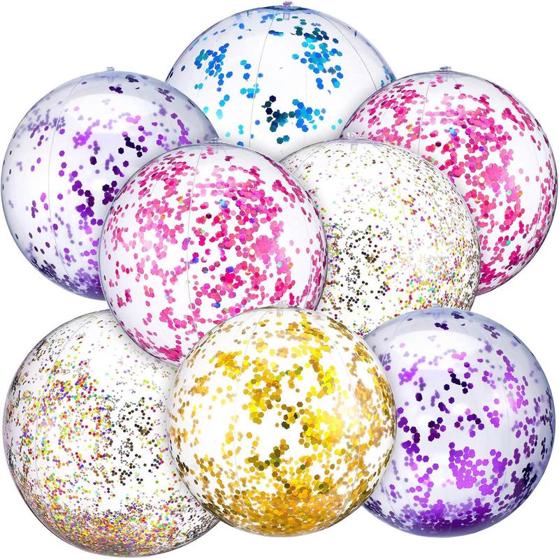 Product Introduction of 40cm Transparent Sequins Beach Ball Thick Material Inflation Balloon Water Float Swimming Pool Playing Water Toy Ball 10