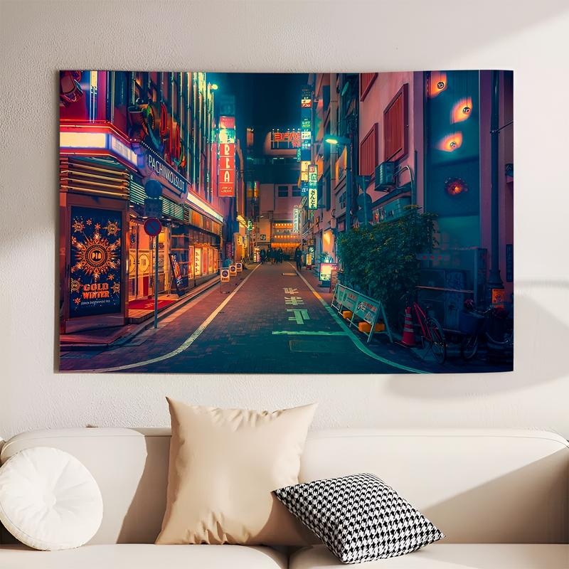 Tranh Vải Phong Cảnh Anime Trang Trí Nhà Cửa, Thảm Vải Treo Tường Decor Phòng Ngủ Phòng Khách, Tranh Canvas Trang Trí phông bạt