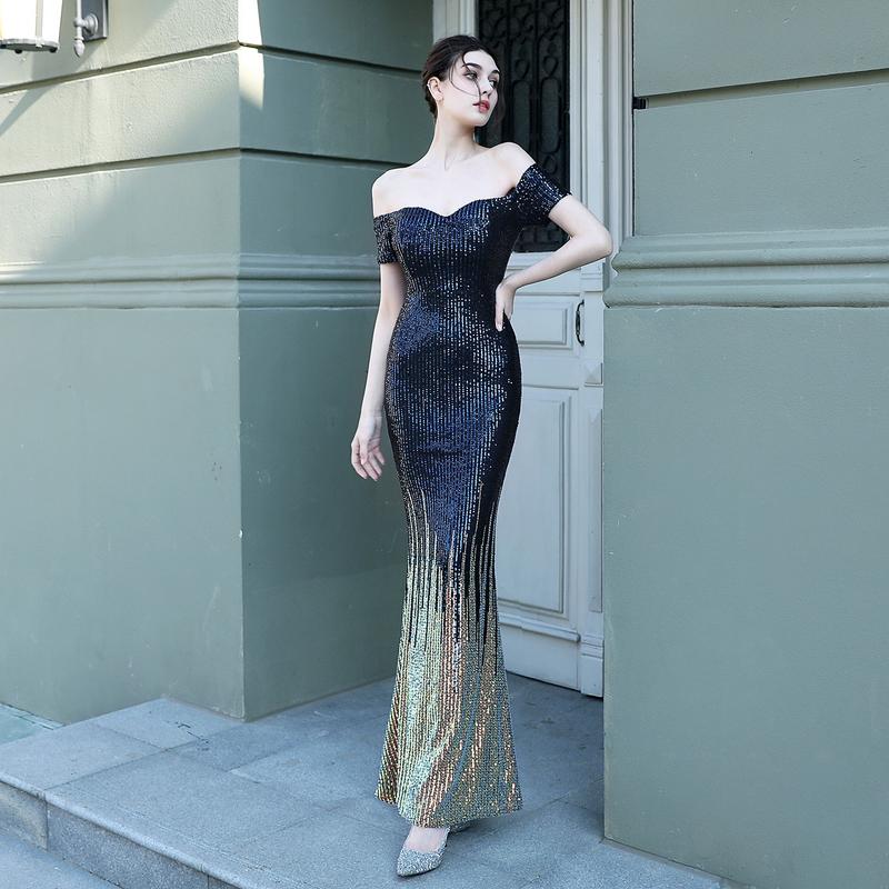  Thanh An Dress - DC210 -váy dạ hội kim sa ombre đổi màu sang trọng độc đáo dự tiệc sự kiện rất phù hợp 