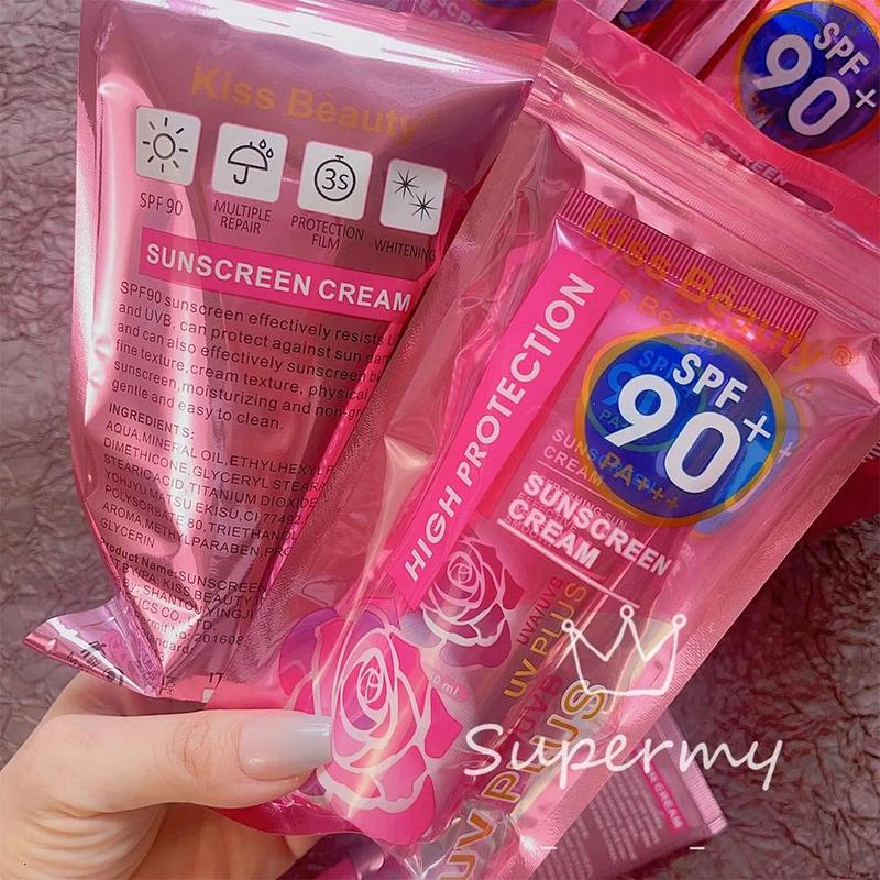 Product Introduction of Kiss Beauty Skin Care Facial Sunscreen Cream SPF 90+ Sunblock Lotion 60ml 26