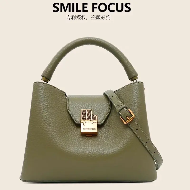 [Túi Hoàng Gia] SF-3146 SMILE FOCUS. Túi xách Chuẩn Chính Hãng Smile Focus Sang Trọng, Đẳng cấp, Thời Thượng.Da dê 0