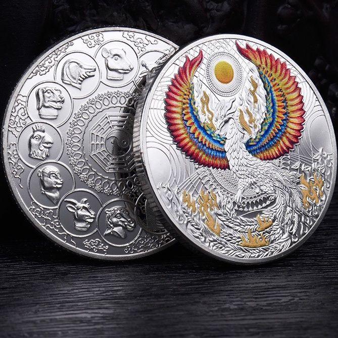 Product Introduction of New Flame Bird Commemorative Coin Zodiac Medal 3