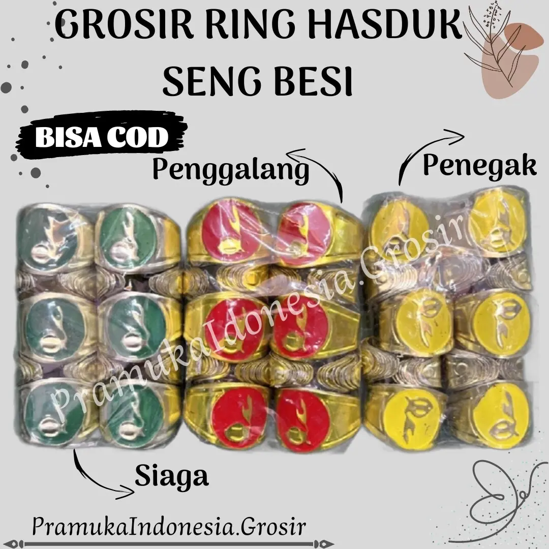 [ISI 100 PCS] RING HASDUK SENG BESI SIAGA PENGGALANG PENEGAK / RING HASDUK PRAMUKA / RING KACU PRAMUKA