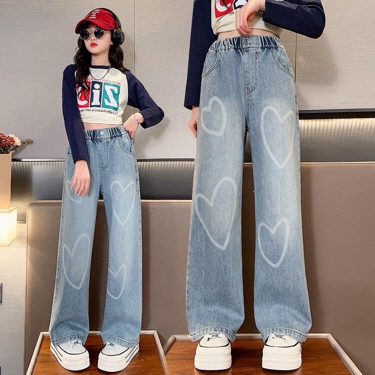 [VGKIDS] Quần jean suông in 4 tym cho bé 17-48kg 0