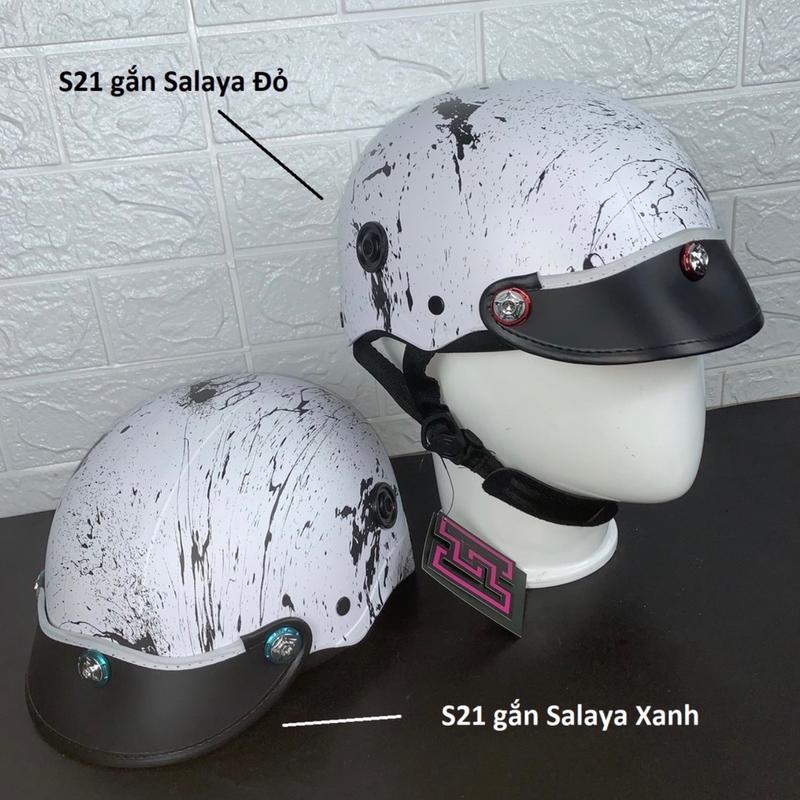 Nón bảo hiểm sơn nhúng carbon gắn ốc salaya cao cấp Phụ Kiện