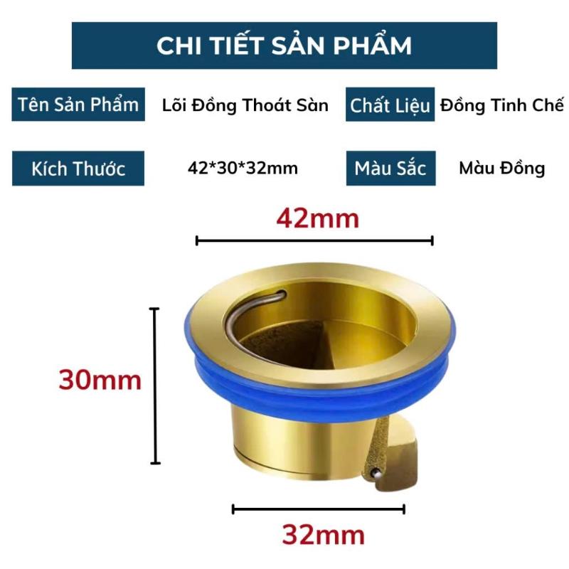 Product Introduction of Lõi Đồng Thoát Sàn Chống Mùi, Ngăn Côn Trùng, Tránh Tắc Nghẽn Cống 33