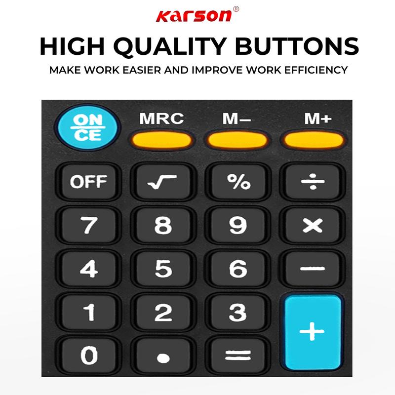 Product Introduction of KARSON 12-Digit Wide Display Calculator – Efficient Portable and Ideal for School, Office, and Business Use |  calculator colorful  calculator small  calculator office  calculator murang  calculator 12  digits minicalc u.KS-402 affordable electronic desk 2
