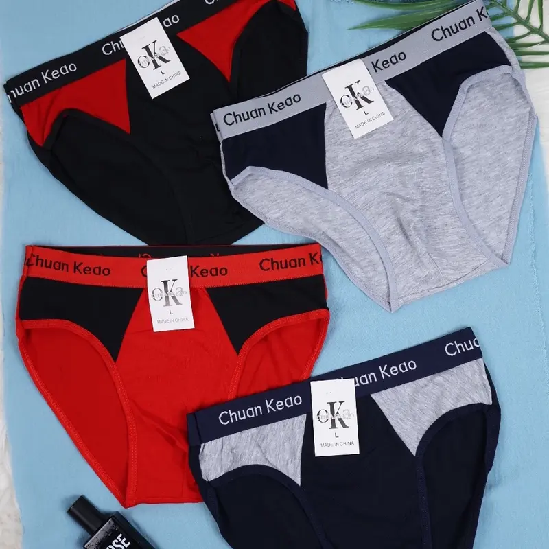 12Pcs Celana Dalam Pria Chuan Kedo Fema 889 Katun Nyaman  Spandex Dewasa 2