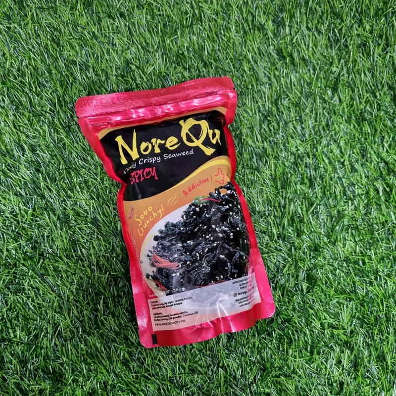 NoreQu Curly Crispy Seaweed Spicy Nori  Rumput  Laut  Pedas 2
