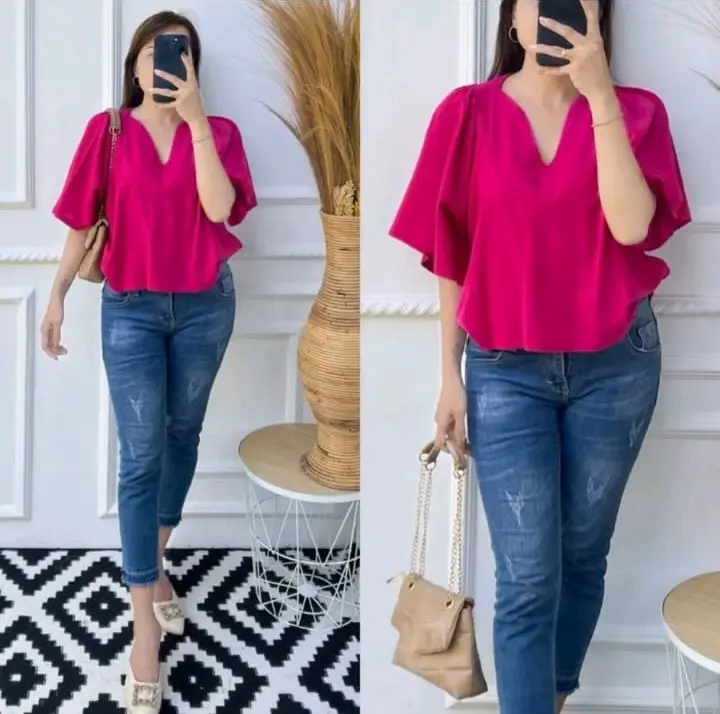 NAZWA BOUSE - BLOUSE KOREA KEKINIAN BAHAN CRINKLE AIRFLOW NYAMAN DIPAKAI DAN TIDAK MENERAWANG Atasan Lembut Panjang Top