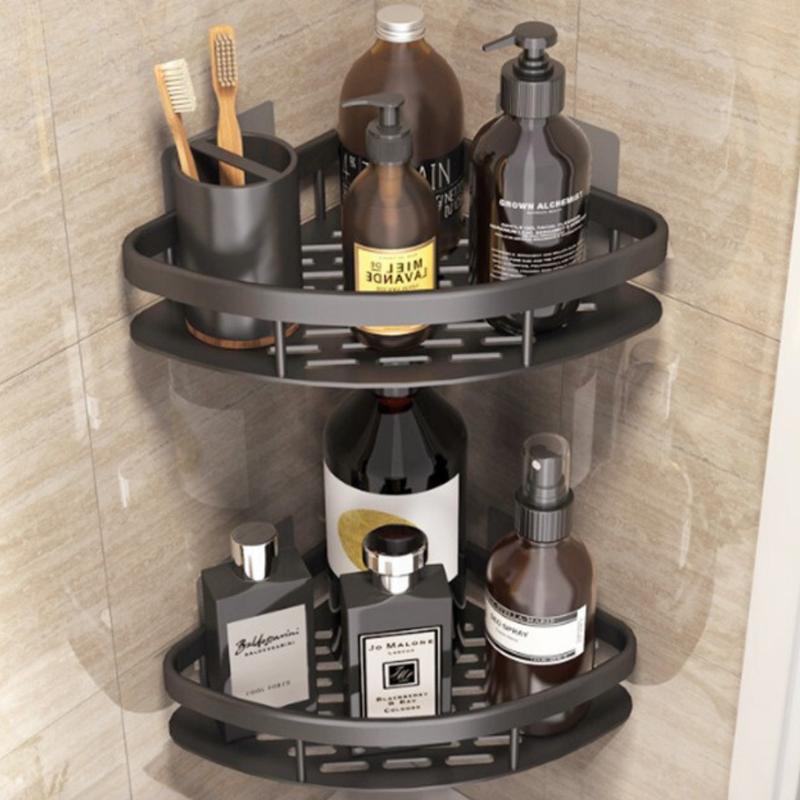 Kệ để đồ nhà tắm -Kệ Góc Nhà Tắm Dán Tường Để Đồ Đa Năng ,Kệ treo tường,Lắp Đặt Không Cần Khoan