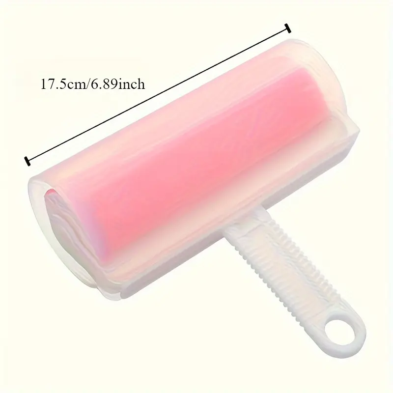 1pc Oversized Reusable Lint Roller - Washable, Multi-Color Sheets (Yellow, Pink, Blue), Ideal for Pet Hair & Dust Removal on Bedroom, Clothing, Bedding & Furniture, Lint Remover for Clothes 5