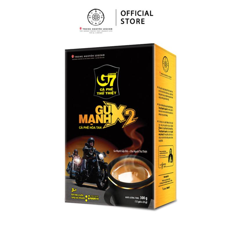 Trung Nguyên Legend Coffee, Cà Phê sữa hòa tan G7 3in1 gu mạnh - Hộp 12 gói 25gr Cafe đắng cà phê hòa tan cà  phê x2 cà  phê cafe  gu