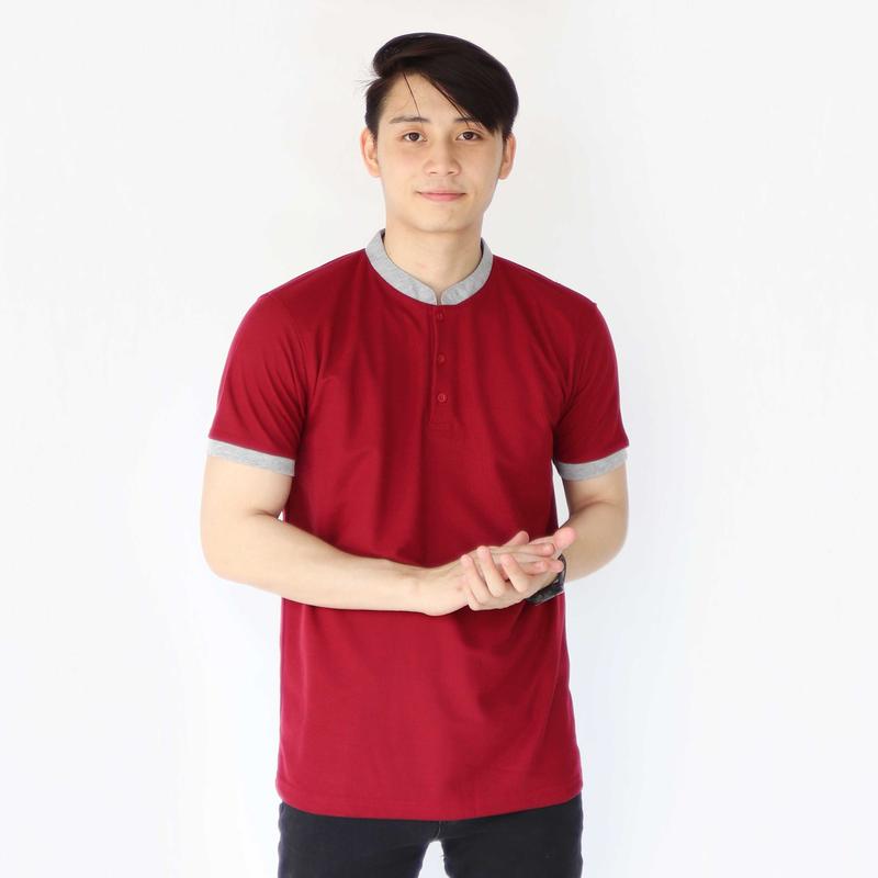 Sc - Kaos Polo Pria Dewasa Seragam Kaos Polos Kerah Shanghai Lengan Pendek - Panjang Atasan Dewasa 6