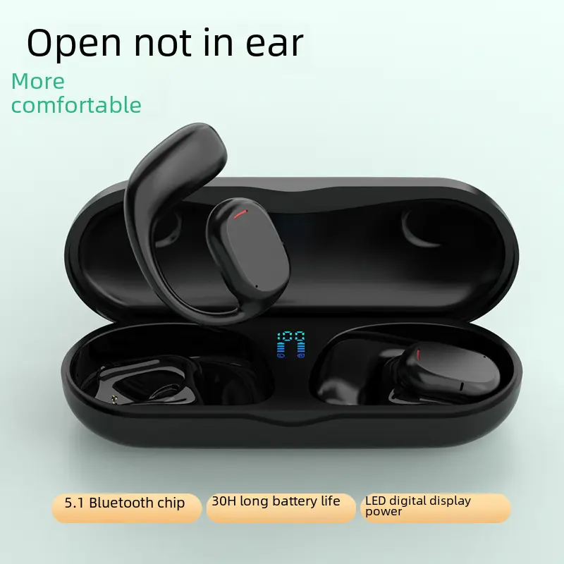 Wireless Ear Hook Bluetooth Headset Bone Conduction High Sound Quality Bluetooth Headset Audio Earbud Electronic