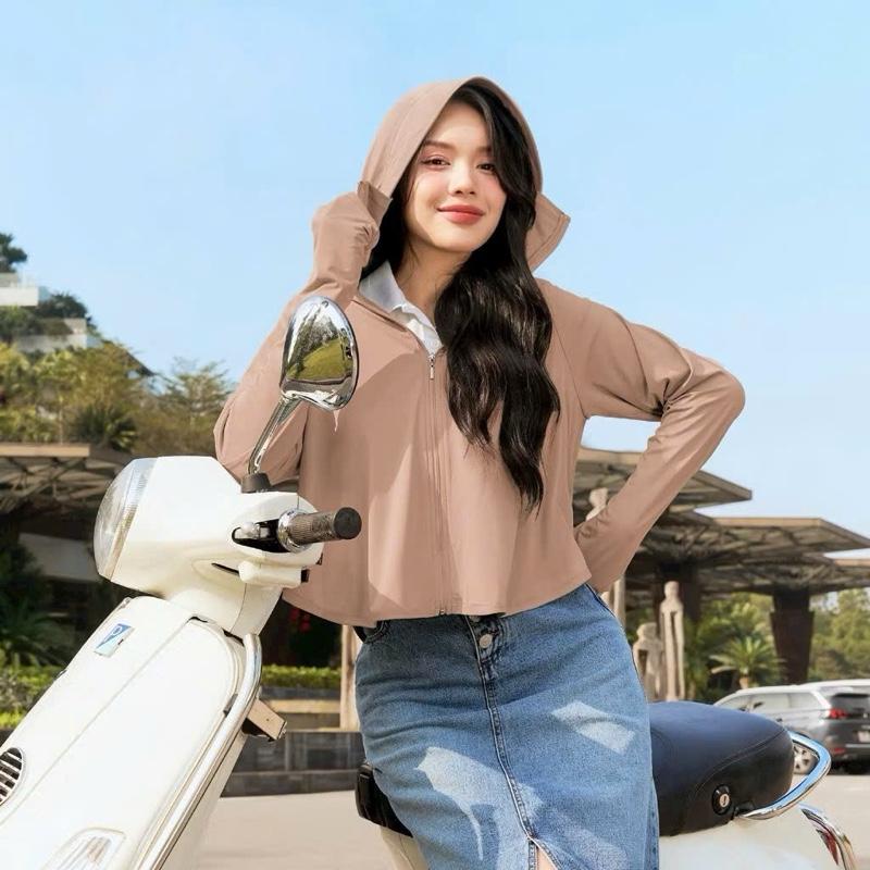 Áo Chống Nắng Nữ Umi Dáng Cánh Dơi Nỉ Dày Dặn Với Mũ To Bảo Vệ Da Chống UV 3