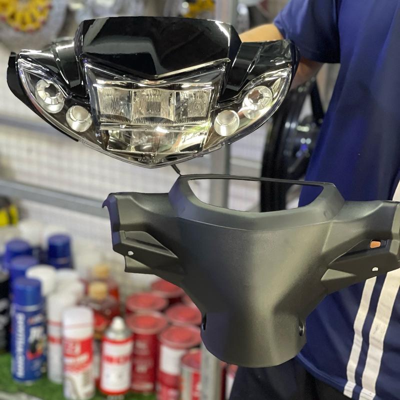  Trọn bộ đầu đèn 2 tầng kim cương lắp Sirius Tặng chân H4  Tặng demi 