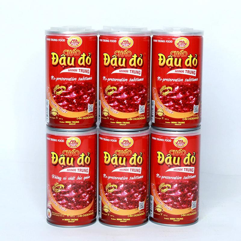 Cháo Đậu Đỏ Minh Trung ăn liền combo 6 lon