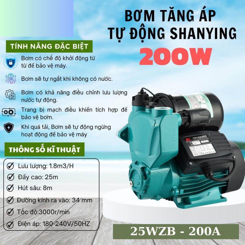 Bơm tăng áp điện tử tự động 150w, 200w, 300w, 400w SHANYING , Dùng cho nhà cao tầng nước yếu