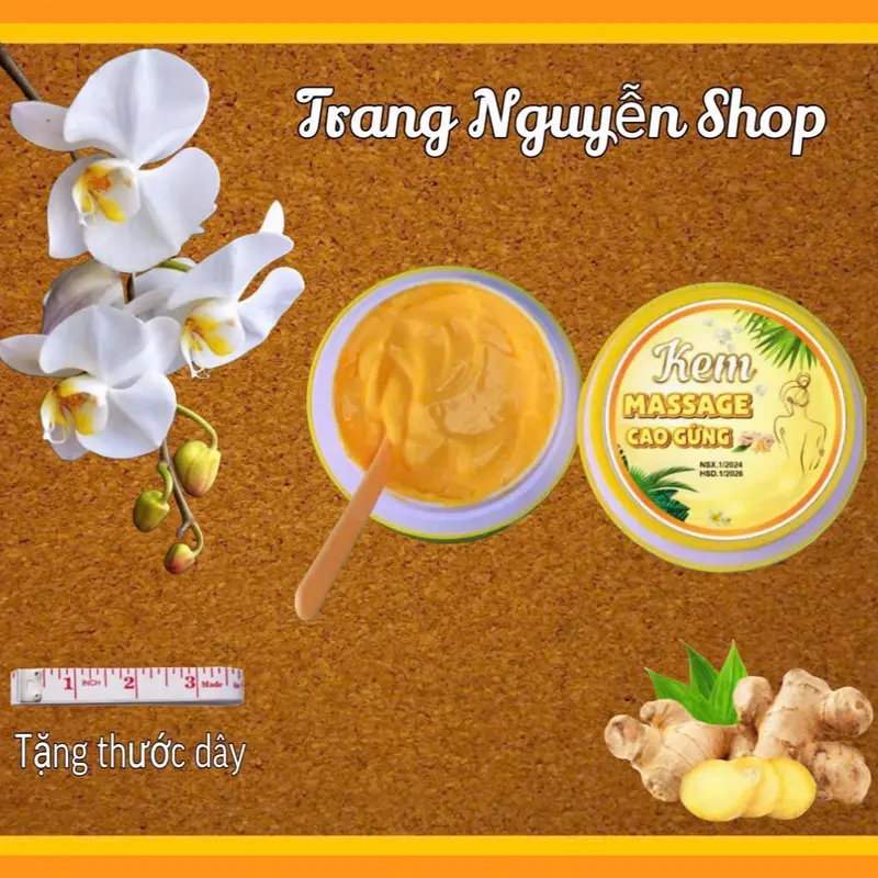 Combo 3 Món Kem Massage Cao Gừng - Mẫu cải tiến 250g - Trang Nguyễn Shop Nữ Dưỡng Body Dưỡng Thể Body Oil Women Làm Đẹp Da 5