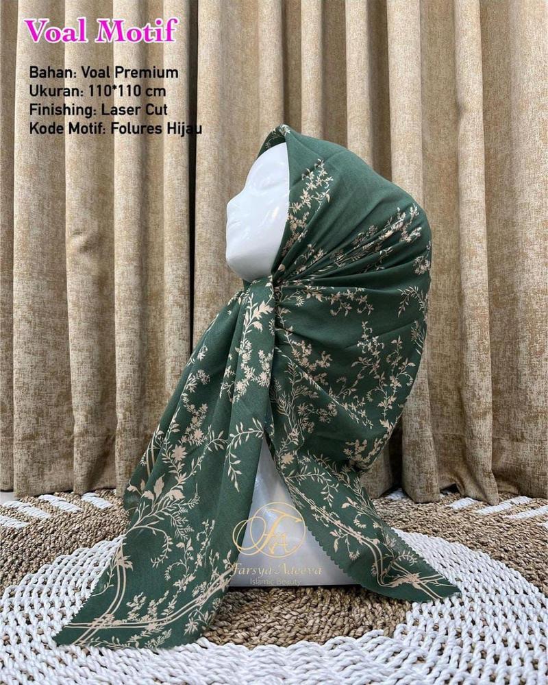 Product Introduction of HIJAB VOAL MOTIF ALL VARIAN TERBARU / HIJAB VOAL MOTIF STANDART Kerudung  Segi  Empat 3
