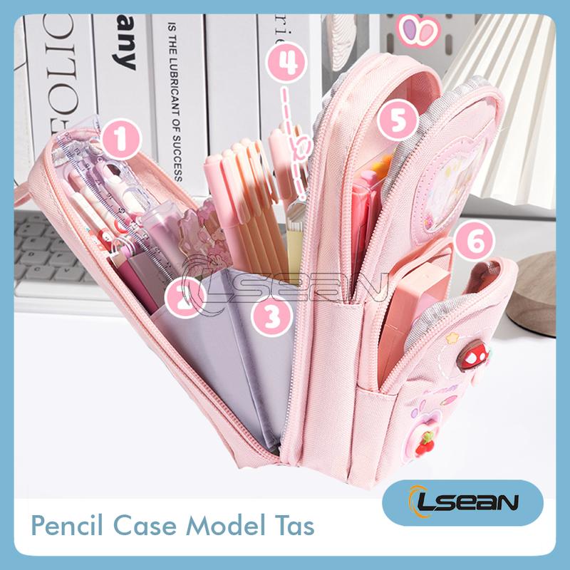 Product Introduction of PENCIL CASE HIASAN GLITTER KARAKTER 3D MODEL TAS LUCU KOREA KAPASITAS BESAR Stationery 0