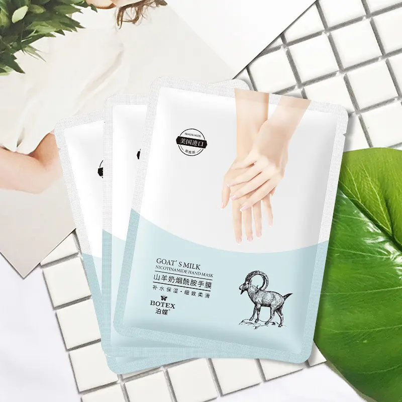 BEOTUA Goat's Milk Nicotinamide Silky and Tender Moisturizing Hand Mask Moisturizing Hydrating Hand Mask Paste Hand Cleaning