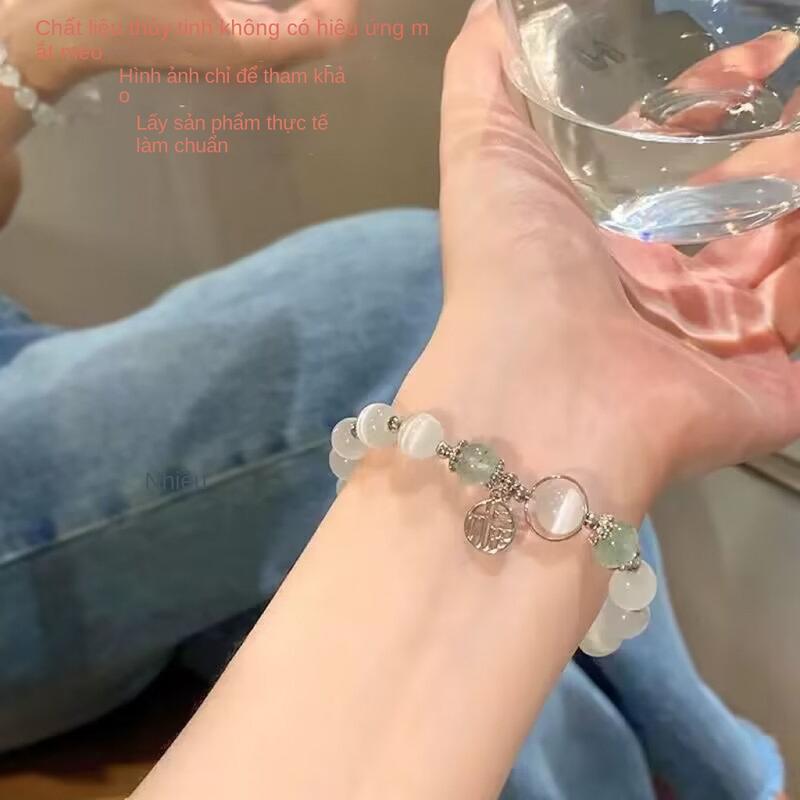 Vòng Tay Bướm Thủy Tinh, Nữ, Thiết Kế Đặc Biệt Vòng Tay Ánh Trăng Xám, Dễ Phối Đồ, Duyên Dáng Và Hợp Xu hướng, Thích Hợp Làm Quà Tặng Học Sinh, [DBS] Phụ Kiện Kiềng vòng  italian 6