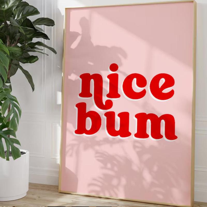Product Introduction of Funny Letter Pattern Unframed Painting, 1 Count Creative Canvas Wall Art, Wall Decor for Home Living Room Bedroom Study Room 2