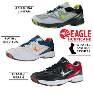 Eagle Hurricance Badminton Shoes Sepatu Badminton Eagle Hurricane Original - Sepatu Bulu Tangkis Eagle Terbaru Abu Bulutangkis