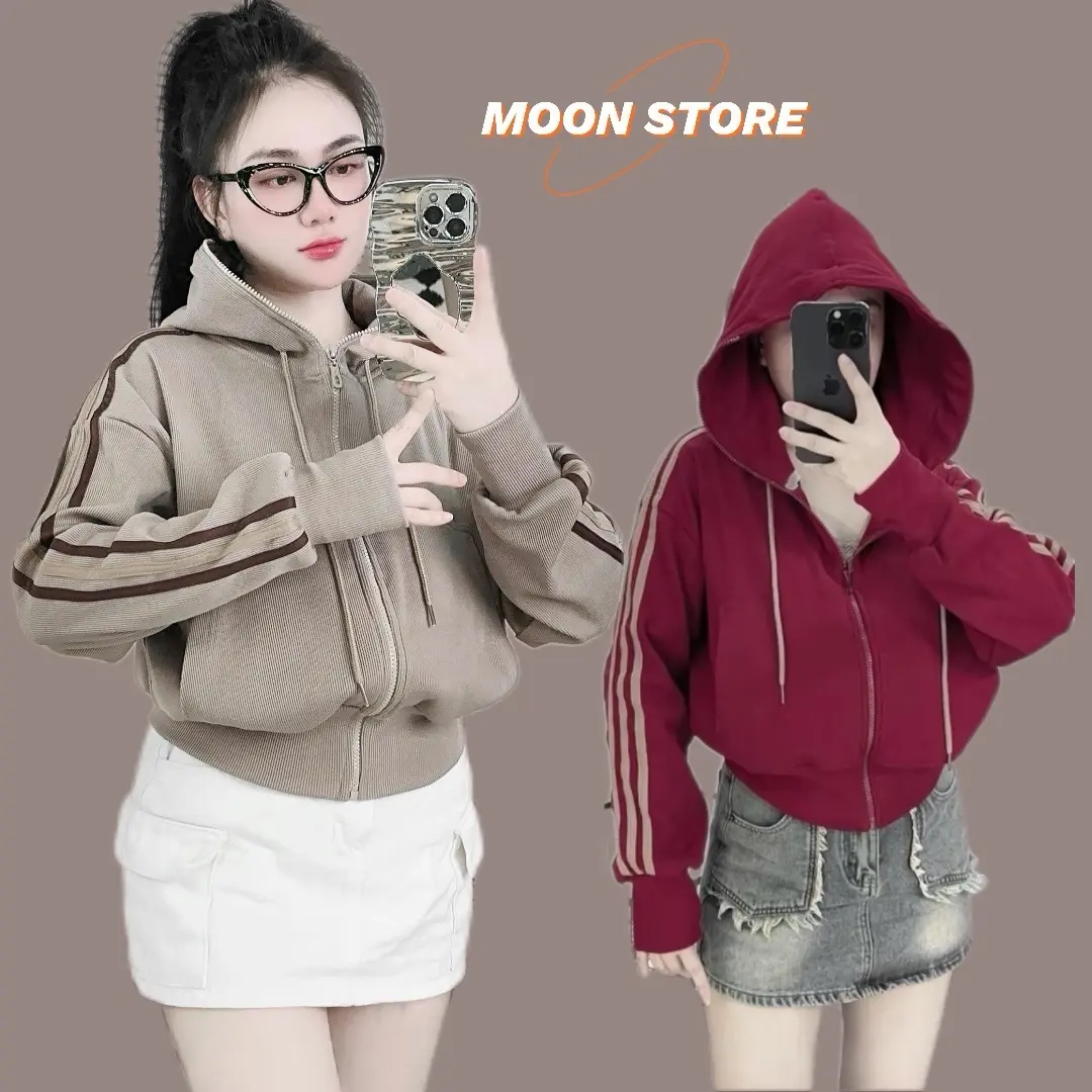 ÁO KHOÁC THUN GÂN FORM LỬNG NHẸ [Nữ Women Top] Nhung Jean