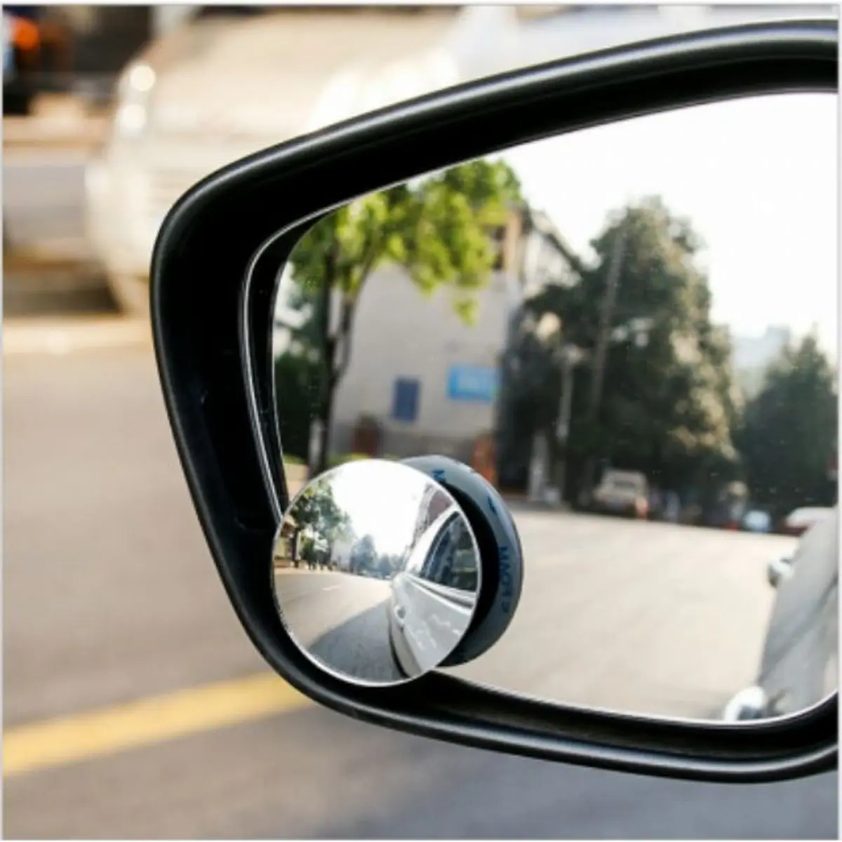 Gương cầu lồi gắn kính hậu ô tô xoay 360 không viền xóa điểm mù, chống thấm nước, bám bền