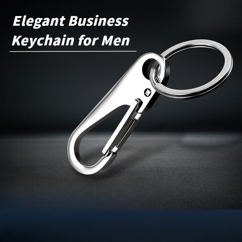  Dây chuyền chìa khóa ô tô thiết kế thanh lịch vật liệu thép titan bền chống phai màu thiết kế kẹp thắt lưng dành cho nam giới 