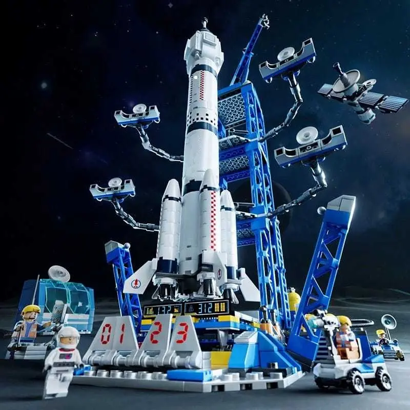 Space Shuttle Pesawat Ulang Alik Peluncuran Roket Mainan Block 3D Puzzle Mainan Balok Susun Nano Block Toys 0